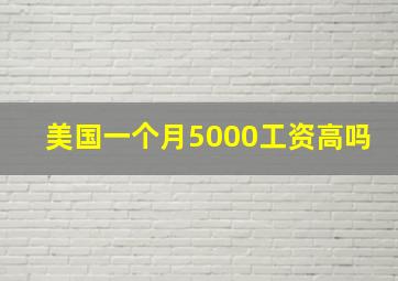 美国一个月5000工资高吗