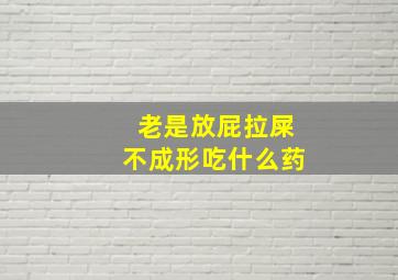 老是放屁拉屎不成形吃什么药