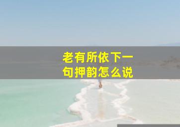 老有所依下一句押韵怎么说