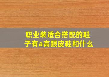 职业装适合搭配的鞋子有a高跟皮鞋和什么