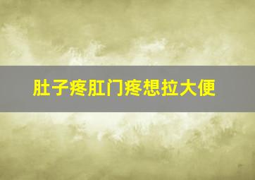 肚子疼肛门疼想拉大便