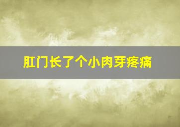 肛门长了个小肉芽疼痛