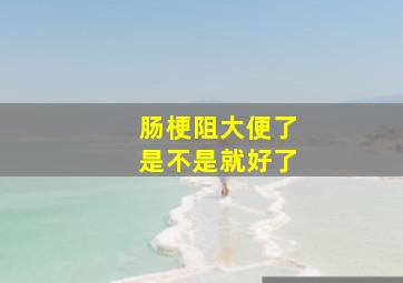 肠梗阻大便了是不是就好了