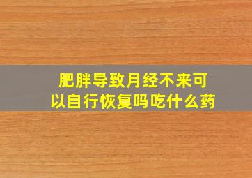 肥胖导致月经不来可以自行恢复吗吃什么药