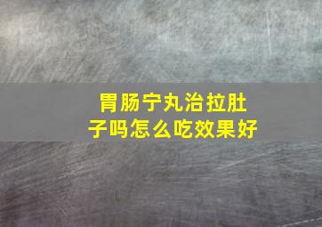 胃肠宁丸治拉肚子吗怎么吃效果好