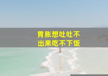 胃胀想吐吐不出来吃不下饭