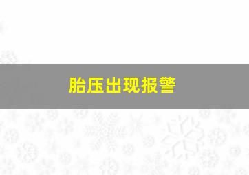 胎压出现报警