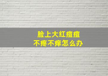 脸上大红痘痘不疼不痒怎么办