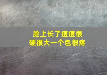 脸上长了痘痘很硬很大一个包很疼