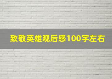 致敬英雄观后感100字左右