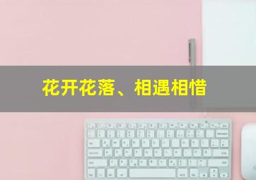 花开花落、相遇相惜