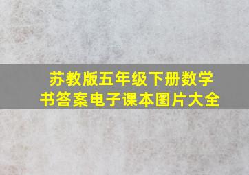 苏教版五年级下册数学书答案电子课本图片大全