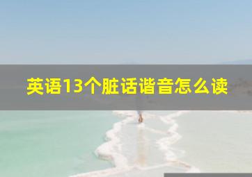 英语13个脏话谐音怎么读