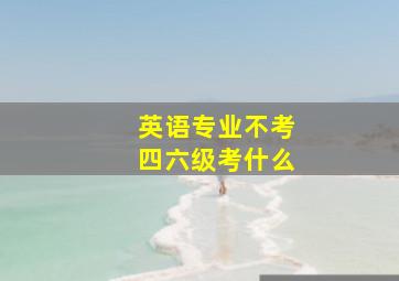 英语专业不考四六级考什么