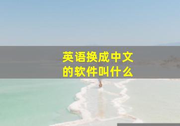 英语换成中文的软件叫什么