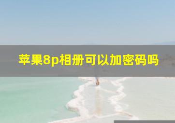 苹果8p相册可以加密码吗