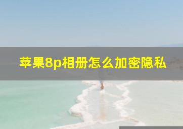 苹果8p相册怎么加密隐私