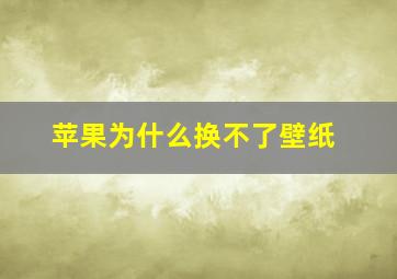 苹果为什么换不了壁纸