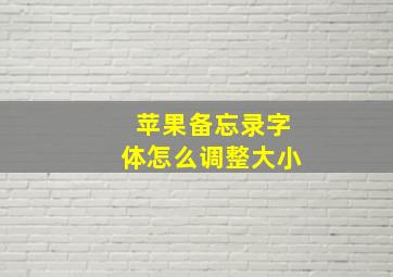 苹果备忘录字体怎么调整大小