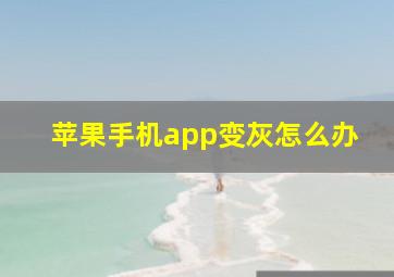 苹果手机app变灰怎么办