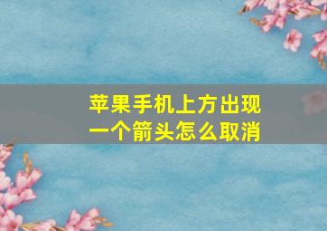 苹果手机上方出现一个箭头怎么取消