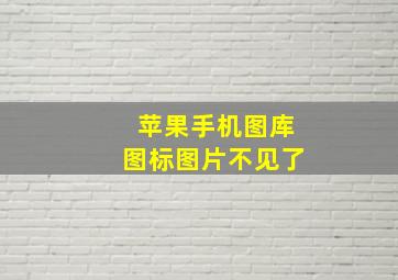 苹果手机图库图标图片不见了