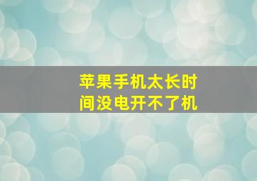 苹果手机太长时间没电开不了机