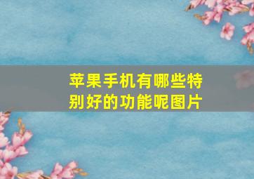 苹果手机有哪些特别好的功能呢图片