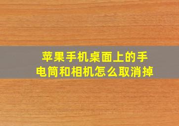 苹果手机桌面上的手电筒和相机怎么取消掉