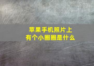 苹果手机照片上有个小圈圈是什么