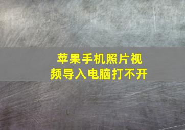 苹果手机照片视频导入电脑打不开