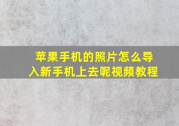 苹果手机的照片怎么导入新手机上去呢视频教程