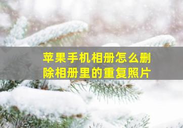 苹果手机相册怎么删除相册里的重复照片