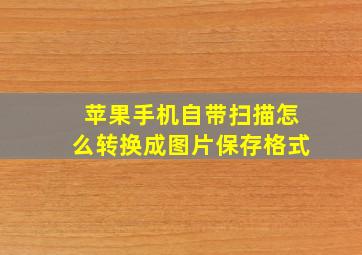 苹果手机自带扫描怎么转换成图片保存格式