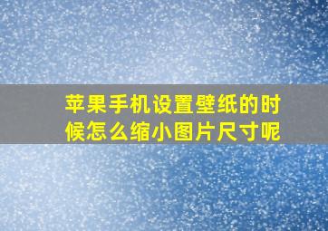 苹果手机设置壁纸的时候怎么缩小图片尺寸呢