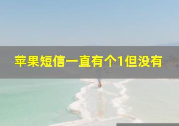 苹果短信一直有个1但没有