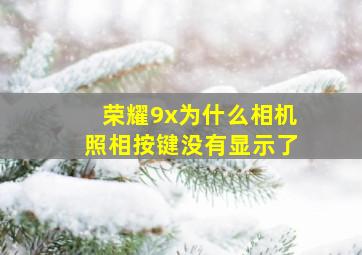 荣耀9x为什么相机照相按键没有显示了