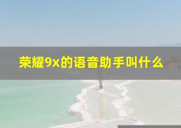 荣耀9x的语音助手叫什么