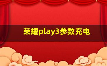 荣耀play3参数充电