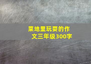 菜地里玩耍的作文三年级300字