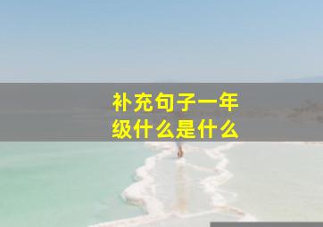 补充句子一年级什么是什么