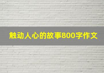 触动人心的故事800字作文