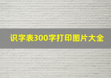 识字表300字打印图片大全