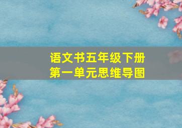 语文书五年级下册第一单元思维导图