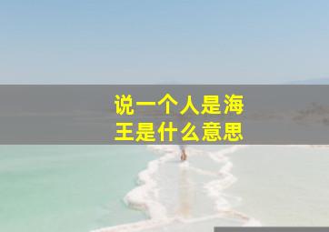 说一个人是海王是什么意思