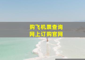 购飞机票查询网上订购官网