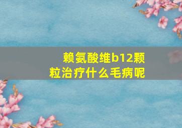 赖氨酸维b12颗粒治疗什么毛病呢