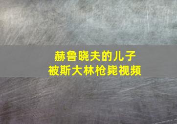 赫鲁晓夫的儿子被斯大林枪毙视频