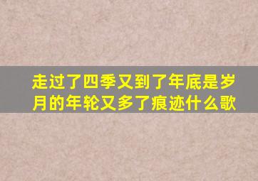 走过了四季又到了年底是岁月的年轮又多了痕迹什么歌