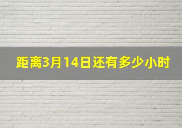 距离3月14日还有多少小时